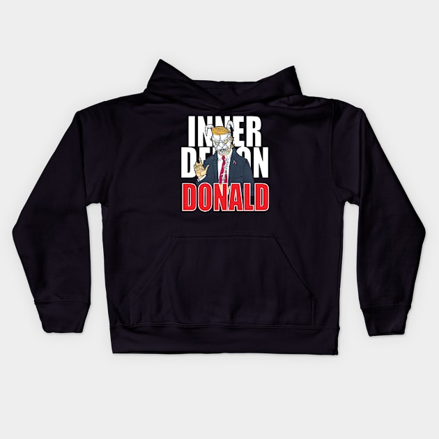 Inner Demon Donald Kids Hoodie by Affiliate_superiorspidertalk